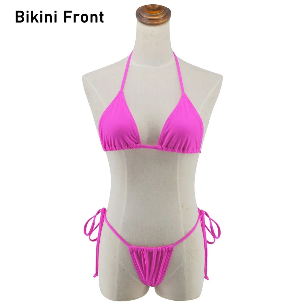 SHERRYLO Women's Gold 2PC Swimsuits String Bikini Bathing Suit Cheeky L